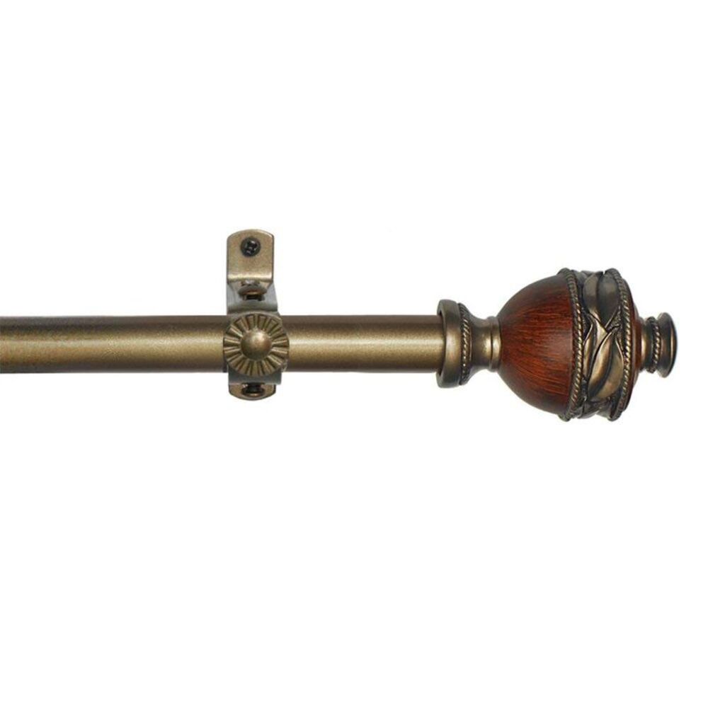 Camino Window Curtain Rods by Achim | Ava Bronze Ultra Durable Polyresin Finial
